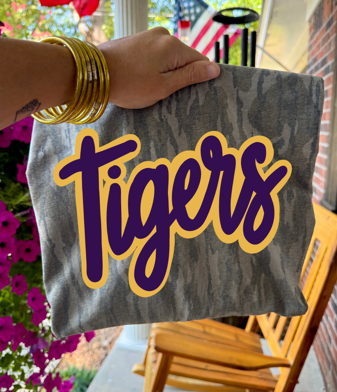 Tigers Bottomland Tee (Gold & Purple)