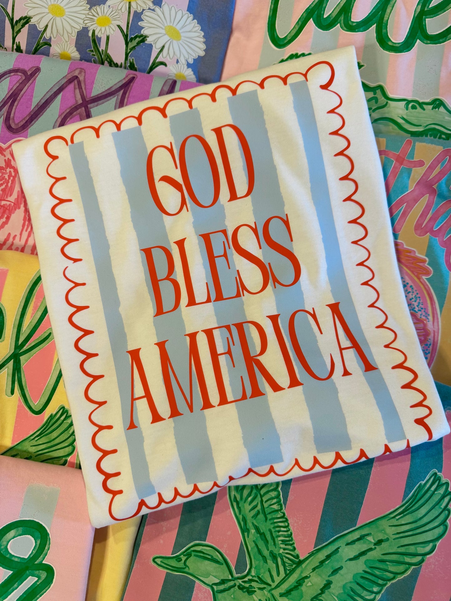 SALE- God Bless America Scallop