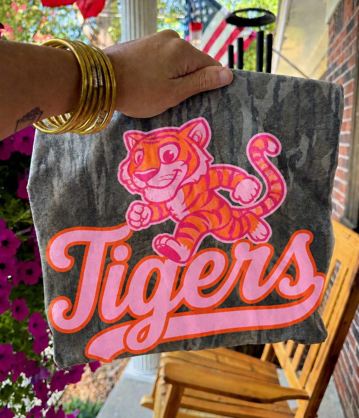 Tigers Mascot Bottomland Camo (Pink & Orange)