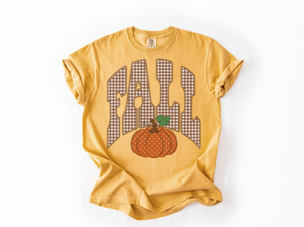 Gingham Fall Pumpkin