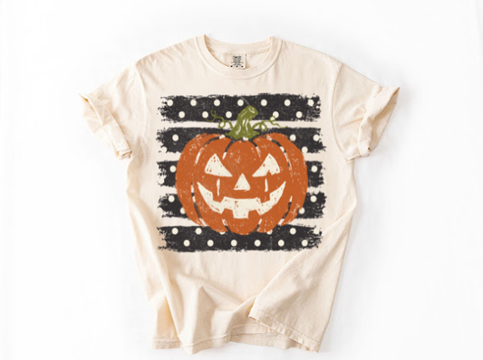 Striped Polka Dot Pumpkin