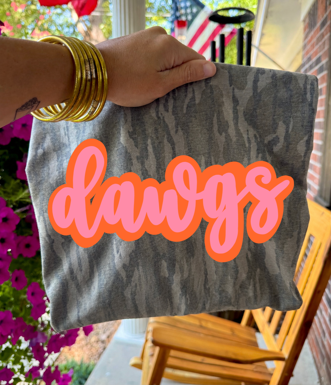 Dawgs Bottomland Tee (Pink & Orange)