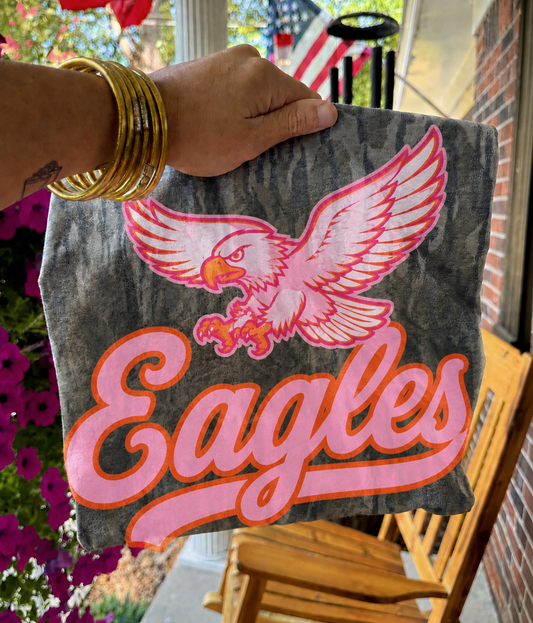 Eagles Mascot Bottomland Camo (Pink & Orange)